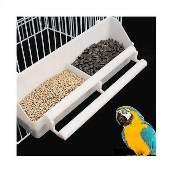 4 PCS Parrot Hanging Plastic Water Food Bowl Bird Feeder For Small Animal - Picture 6 of 6